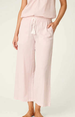 On Cloud Nine Silver Rose Cropped Lounge Pants // P.J Salvage