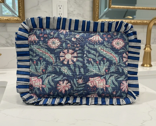 Washed Blue Cosmetic Bag