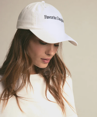 Favorite Daughter-Classic Logo Baseball Hat -White