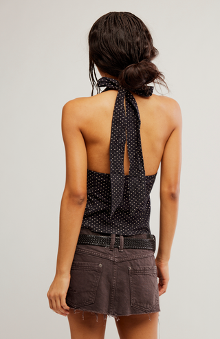 Ramona Printed Halter top - Black Combo // Free People