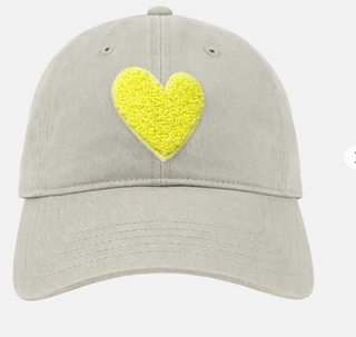 KR Imperfect Chenille Heart Hat - Sea Salt & Citron