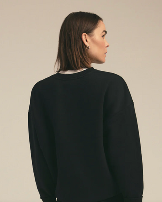 Favorite Daughter-The Collegiate Sweatshirt-Blk/White