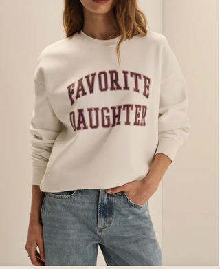 Favorite Daughter-The Collegiate Sweatshirt-Gradena/Raspberry
