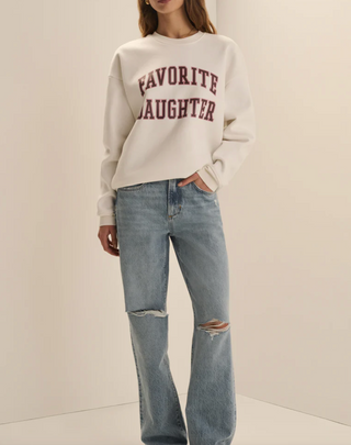 Favorite Daughter-The Collegiate Sweatshirt-Gradena/Raspberry