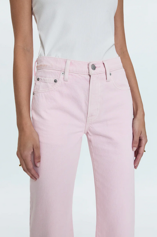 Pistola-Lexi Mid Rise Bowed Straight-Blush