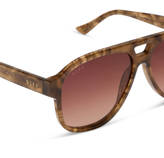DIFF Nash Sunglasses - Ombre Tort Brown Gradient