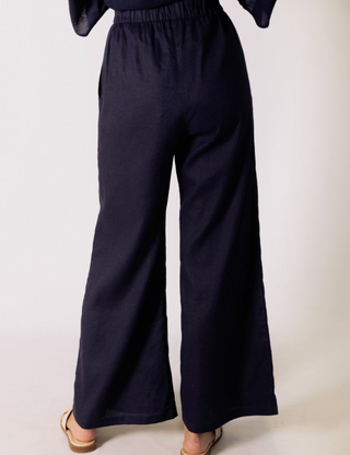 Marina Linen Pant - Navy