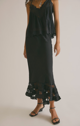 Long Lost Lover 1/2 Slip -  Black // Free People