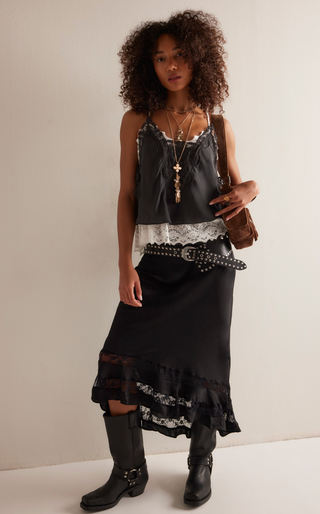 Long Lost Lover 1/2 Slip -  Black // Free People