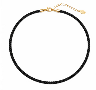 Black Rope Cord Necklace