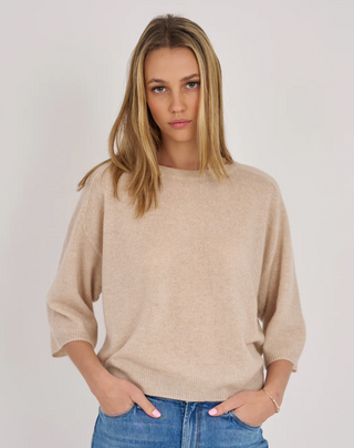 Millie Cashmere Short Sleeve-Oatmeal// Archer