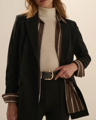 The Suits You Ponte Blazer-Black//Favorite Daughter