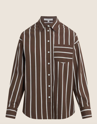 The Beau Shirt-Ganache/White Strip// Favorite Daughter