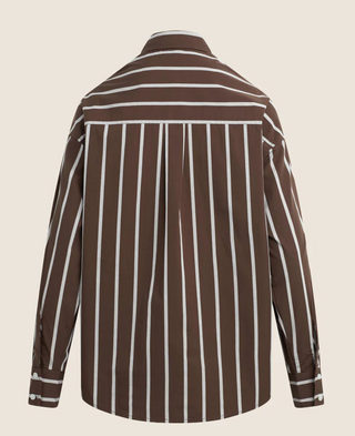 The Beau Shirt-Ganache/White Strip// Favorite Daughter