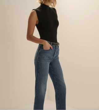 The Heritage MockNeck Top-Black//Favorite Daughter