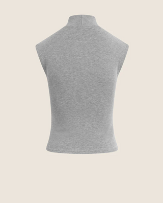 The Heritage Mock Neck Top-Grey//Favorite Daughter