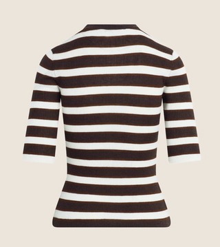 The Amelia Crewneck Top-Ganache Stripe//Favorite Daughter