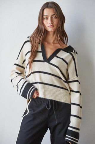 The Cheshire Pullover Cream Black