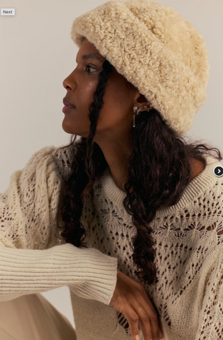 Oh So Cozy Fisherman Hat - Ivory  // Free People