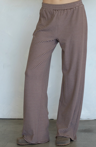 Levi Striped Pants - Brown