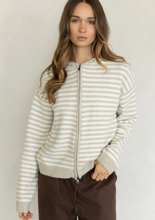 Cooper Zip Up Jacket - Latte