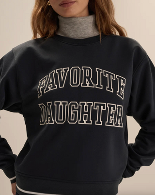 The Collegiate Sport Classic Sweatshirt//Navy/White-Favorite Daughter
