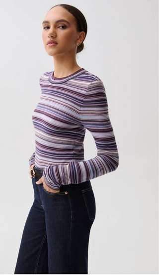 Madison Knit Long Sleeve // Lovina Stripe - Pistola