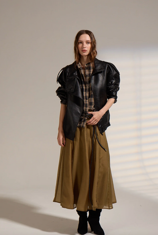 Misti Vegan Leather Jacket-BLK//Deluc