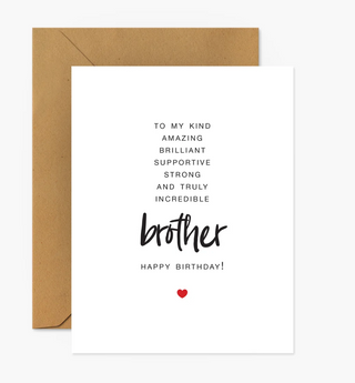To My Brother Love Card