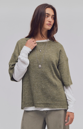 Margot Sweater Tee - Kalamata Melange // Free People