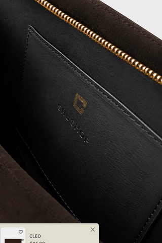 Cleo Clutch-Brown Suede//SHUSHOP