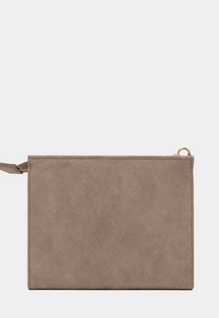 Cleo Clutch-Taupe//SHUSHOP