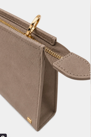 Cleo Clutch-Taupe//SHUSHOP