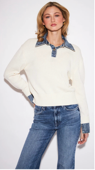 Elton Knit-Oxford Denim-John+Jen