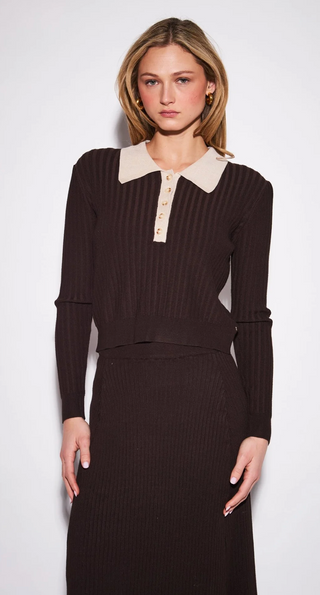 Gisele Top-Dark Chocolate//John+Jen