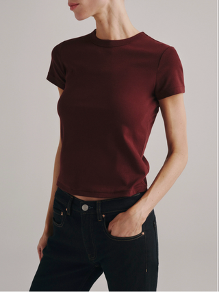 Shrunken Tee-Maroon//DL1961