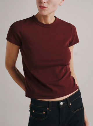 Shrunken Tee-Maroon//DL1961