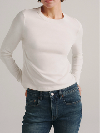 Shrunken Long Sleeve -White//DL1961
