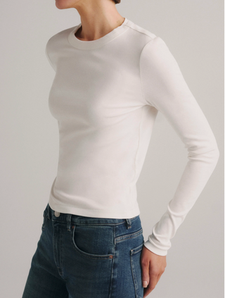 Shrunken Long Sleeve -White//DL1961