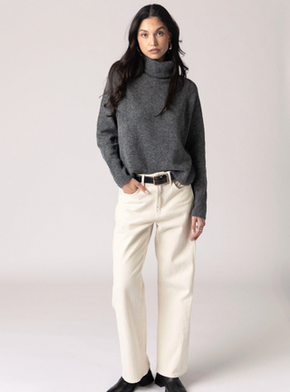Emmett Turtleneck Sweater-Granite// John+Jen