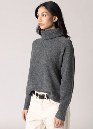 Emmett Turtleneck Sweater-Granite// John+Jen