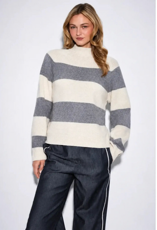 Edison Sweater-Pebbled Stripe//John+Jen