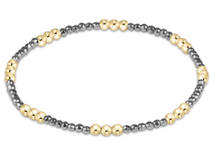 Joy Silver Faceted Hematite 2mm Bracelet // Enewton
