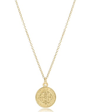 16" Necklace Gold - Blessing Gold Disc