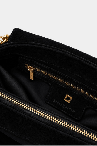 Fern-Black Suede//SHUSHOP