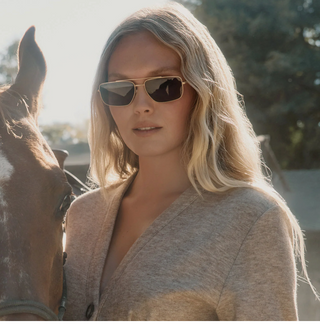 The Ranch Sunglasses-Brushed Gold//DIFF