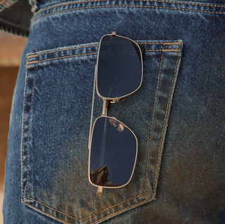 The Ranch Sunglasses-Brushed Gold//DIFF