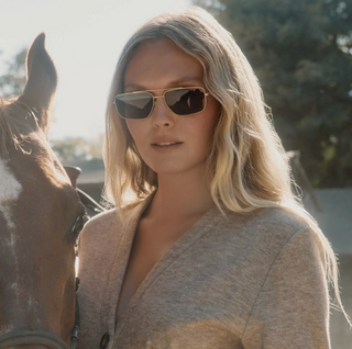 Pioneer Sunglasses- Brushed Gold Brown Gradient//DIFF