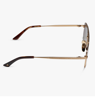 Pioneer Sunglasses- Brushed Gold Brown Gradient//DIFF