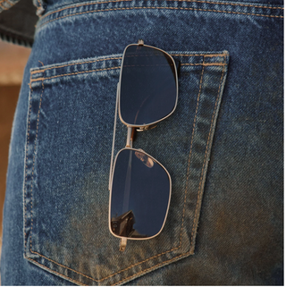 Pioneer Sunglasses- Brushed Gold Brown Gradient//DIFF